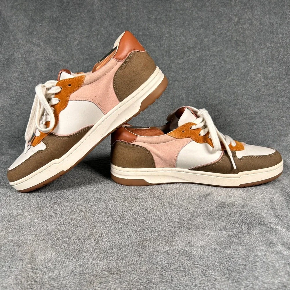 Madewell MWL Court Sneakers Colorblock Leather Suede Pink Brown Women 9.5M Men 8